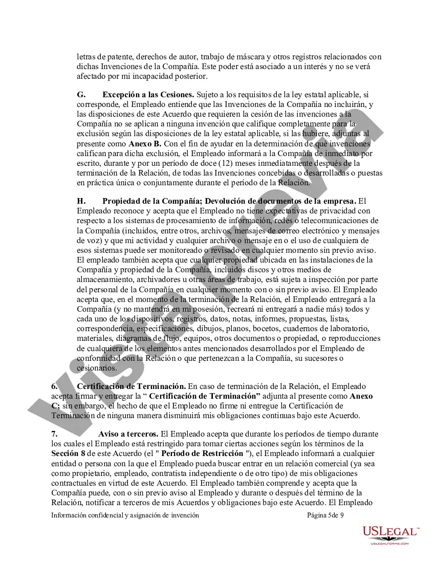 Preview Información Confidencial y Cesión de Invenciones