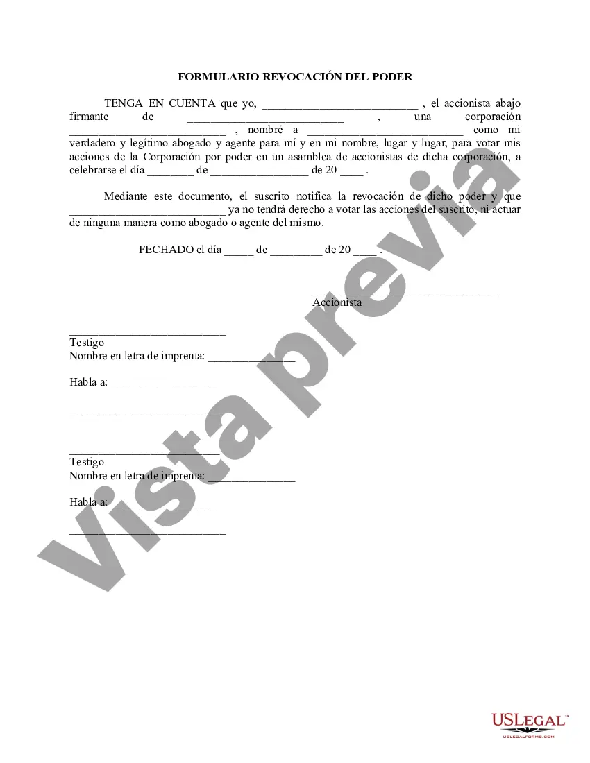 Preview Revocación de Poder - Resoluciones Corporativas