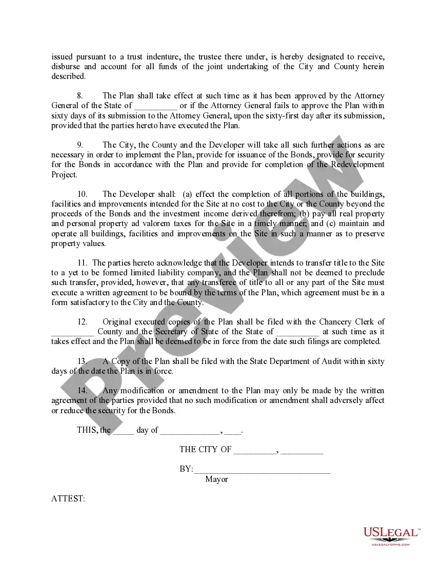 Get Redevelopment and Tax Increment Financing Plan and Interlocal Agreement to Implement Plan Preview Redevelopment and Tax Increment Financing Plan and Interlocal Agreement to Implement Plan