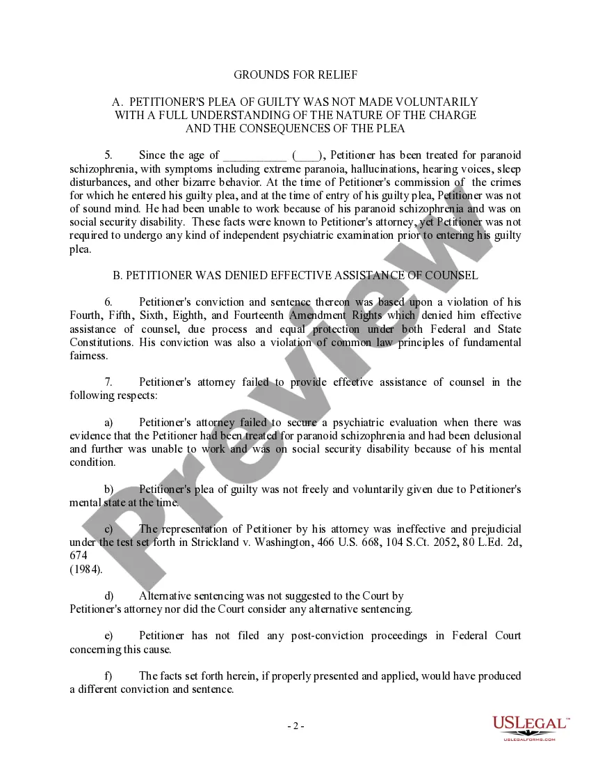 Get Petition for Writ of Habeas Corpus by a Person in State Custody Preview Petition for Writ of Habeas Corpus by a Person in State Custody