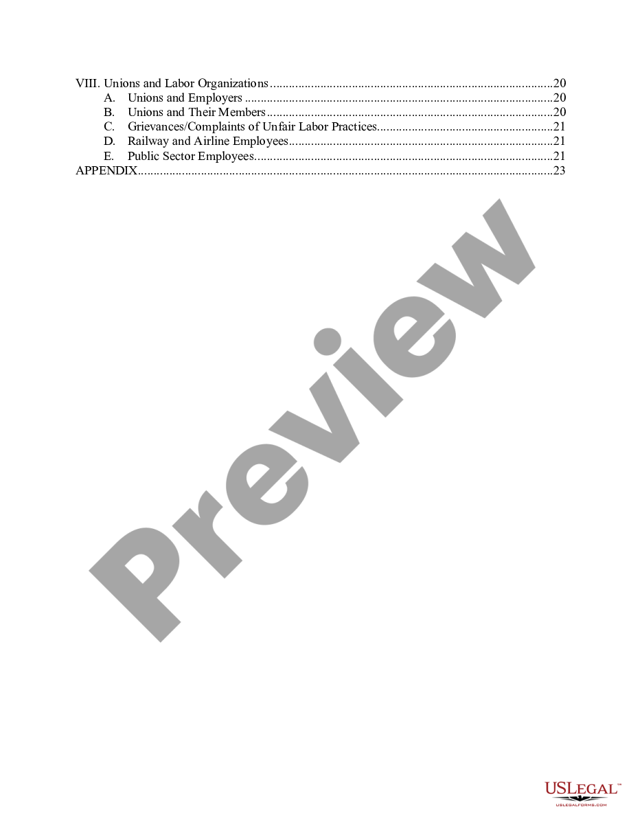 page 2 USLF Multistate Employment Law Handbook - Guide preview