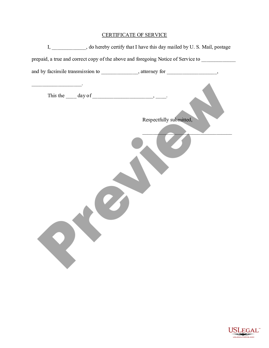 page 2 Notice of Service of Interrogatories - Discovery preview