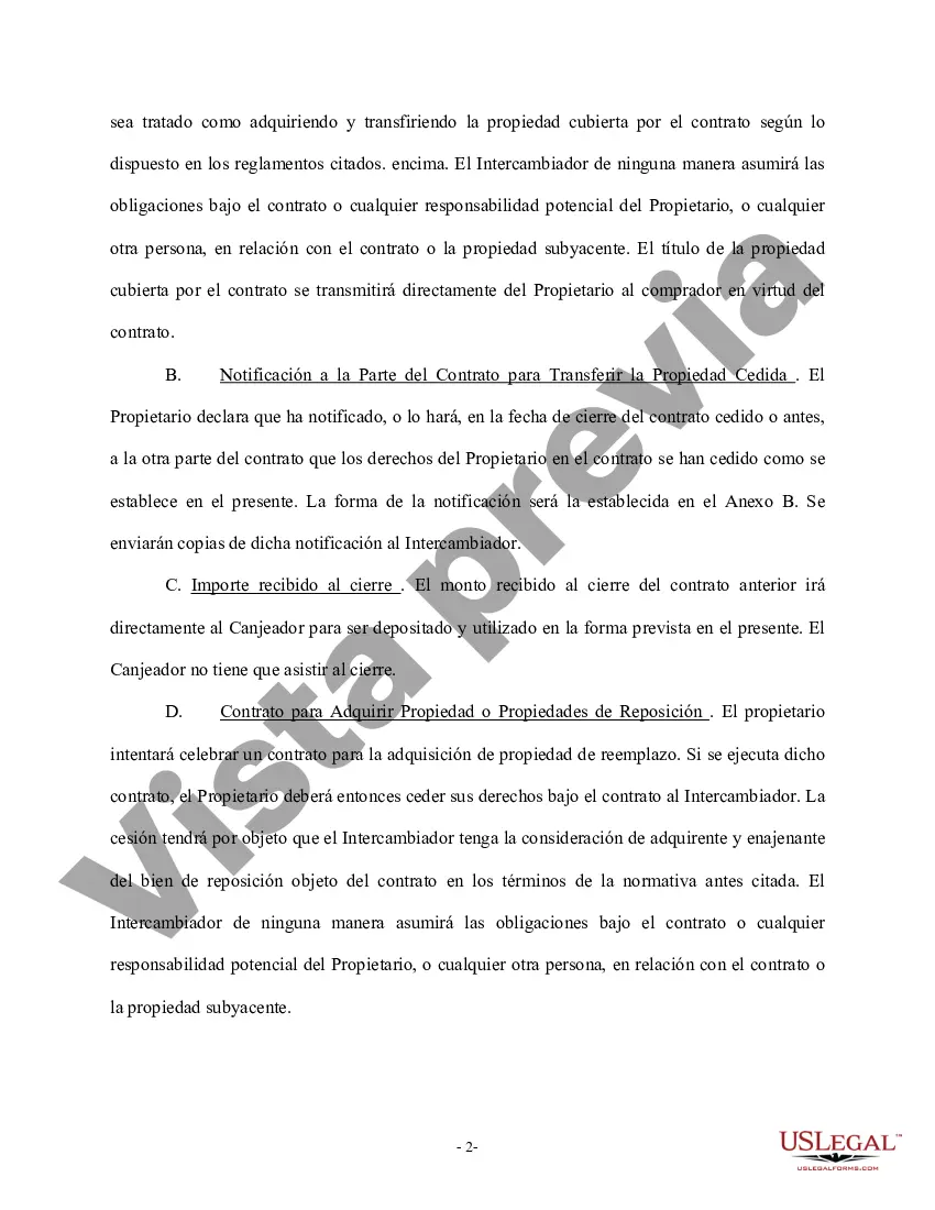 Preview Contrato de Intercambio de Bienes Inmuebles