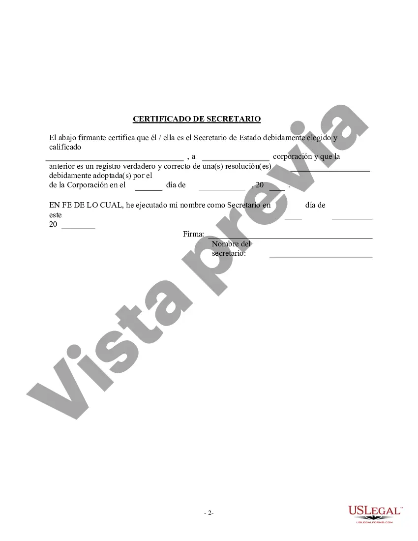 Preview Cambiar Monto de Acciones Autorizadas - Formulario de Resoluciones - Resoluciones Corporativas