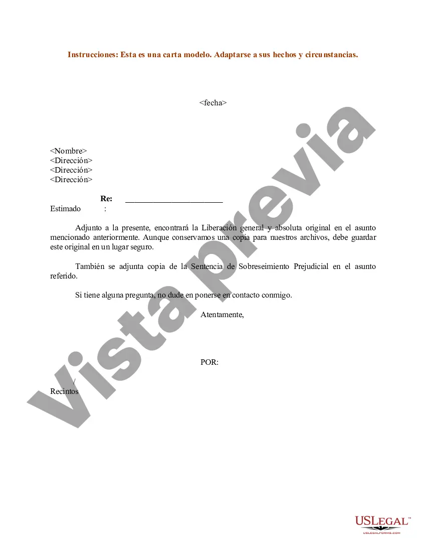 Preview Modelo de carta para liberación general y absoluta