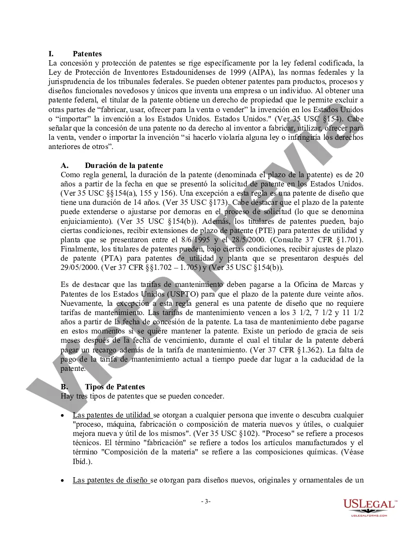 Preview USLF Multistate Patent and Trademark Law Handbook - Guía