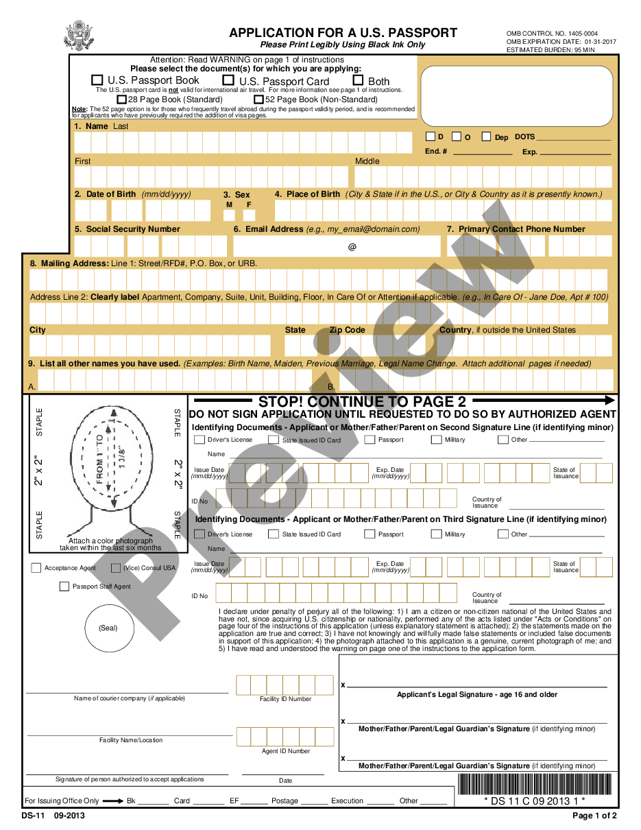 page 4 Passport Application preview