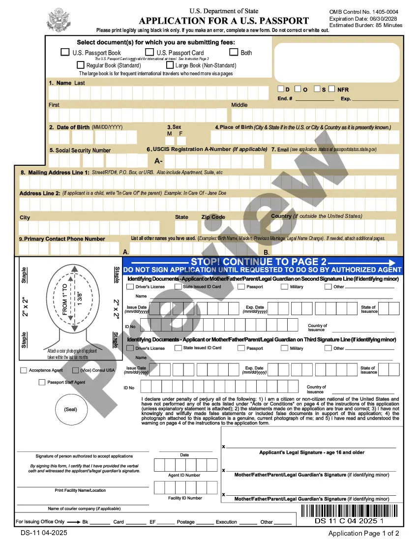 Get Passport Application Preview Passport Application