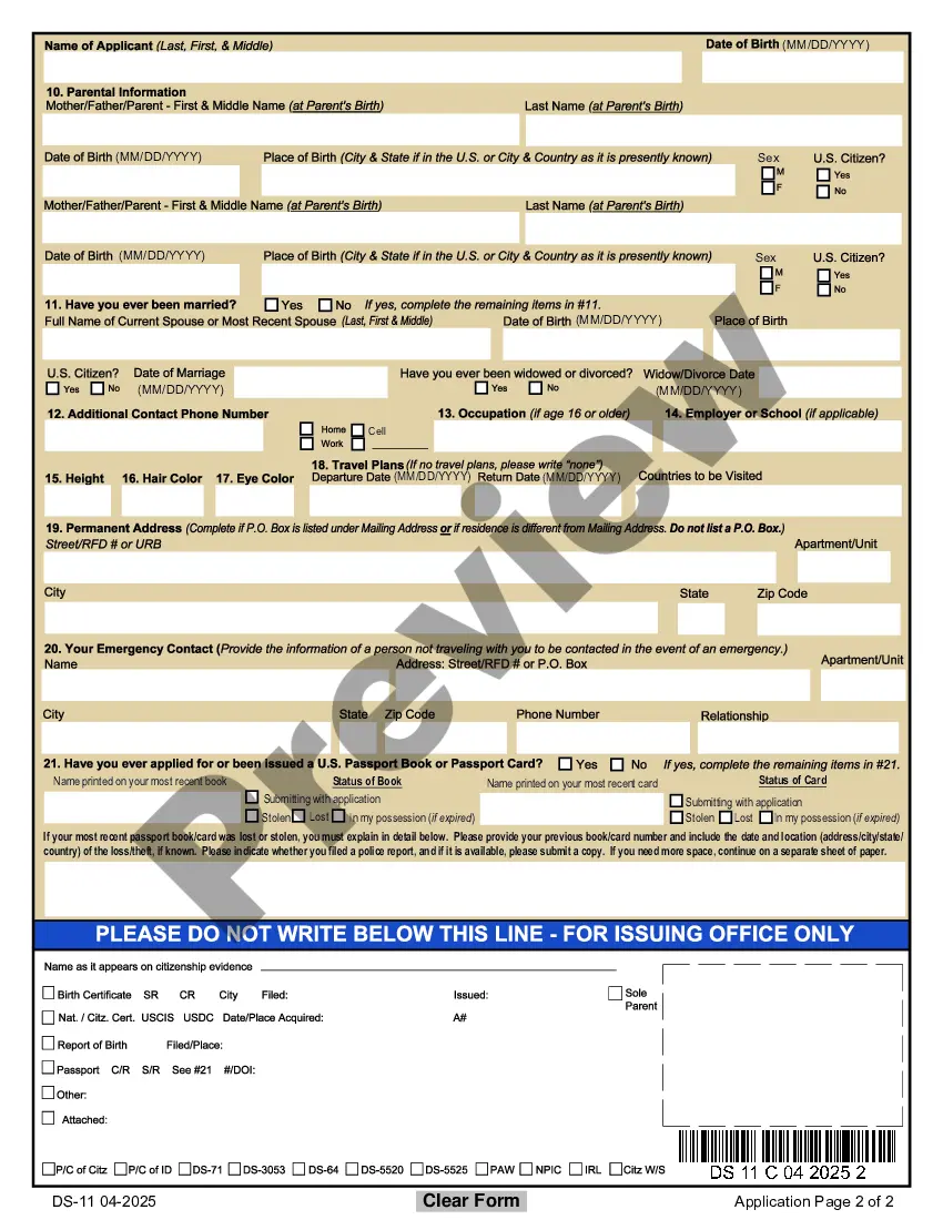 Get Passport Application Preview Passport Application