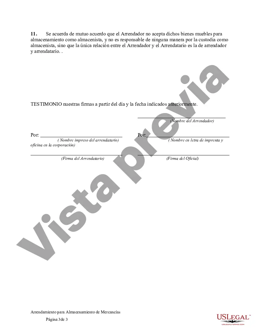 Preview Arrendamiento para Almacenamiento de Mercancías