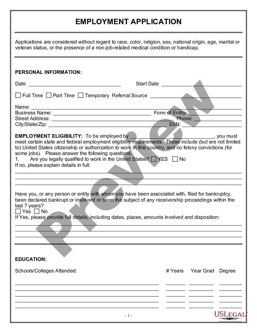 Florida Employment Application For Bartender Bartender Application