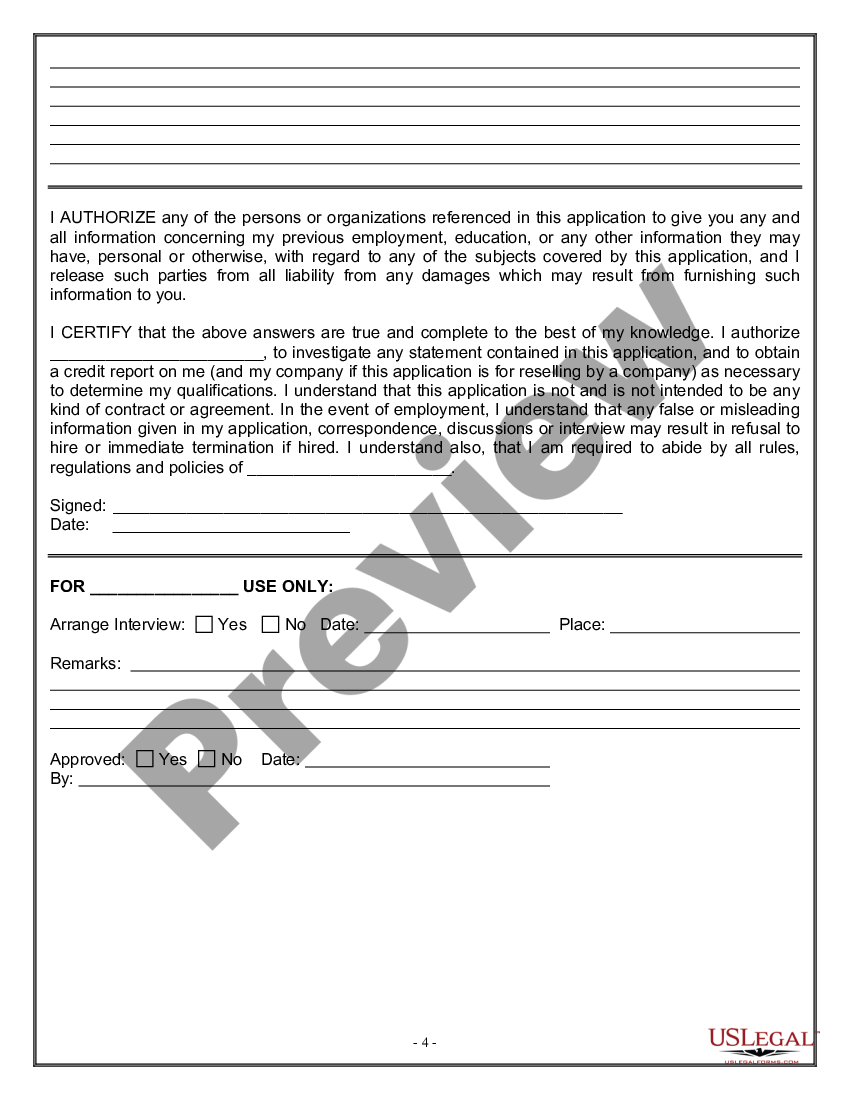 Wisconsin Employment Application for Firefighter US Legal Forms