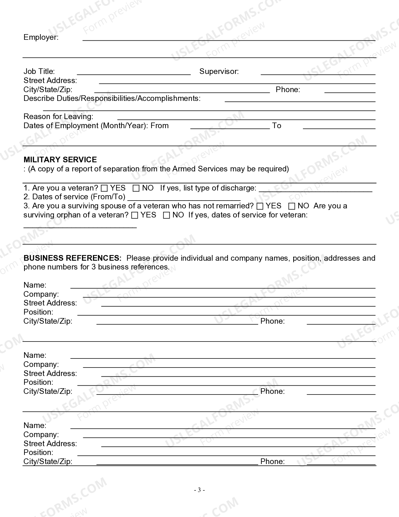 Maryland Employment Application for Real Estate Agent US Legal Forms