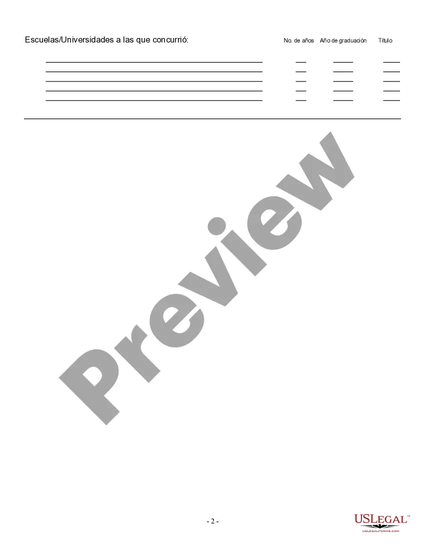 Get Solicitud de Empleo - Employment Application Preview Solicitud de Empleo - Employment Application
