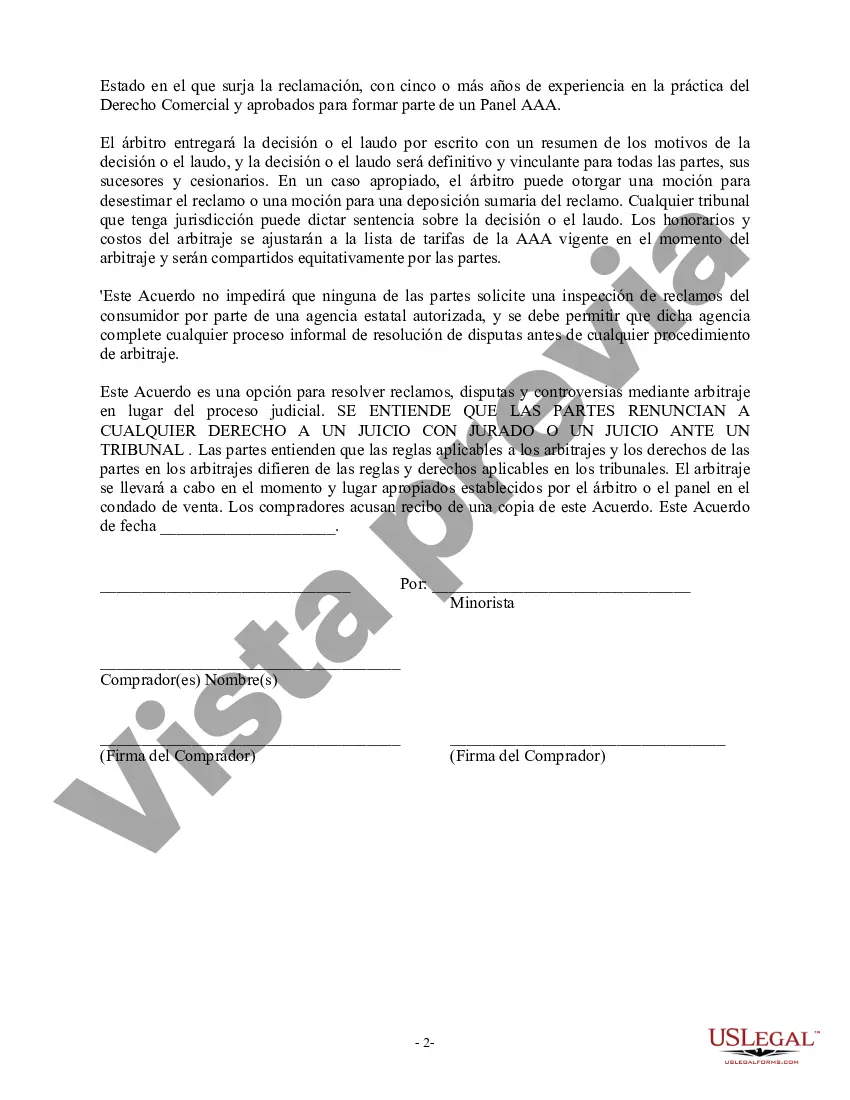 Preview Acuerdo de Arbitraje para Empleados