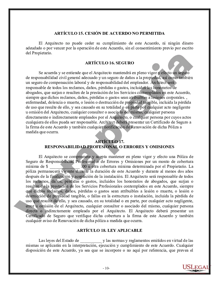 Preview Contrato de Arquitecto para Diseño