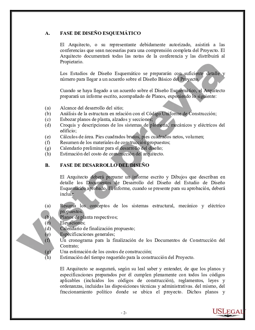 Preview Contrato de Arquitecto para Diseño