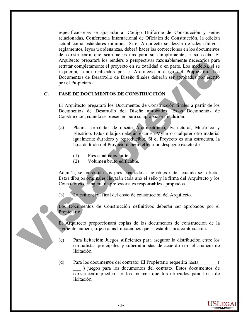 Preview Contrato de Arquitecto para Diseño