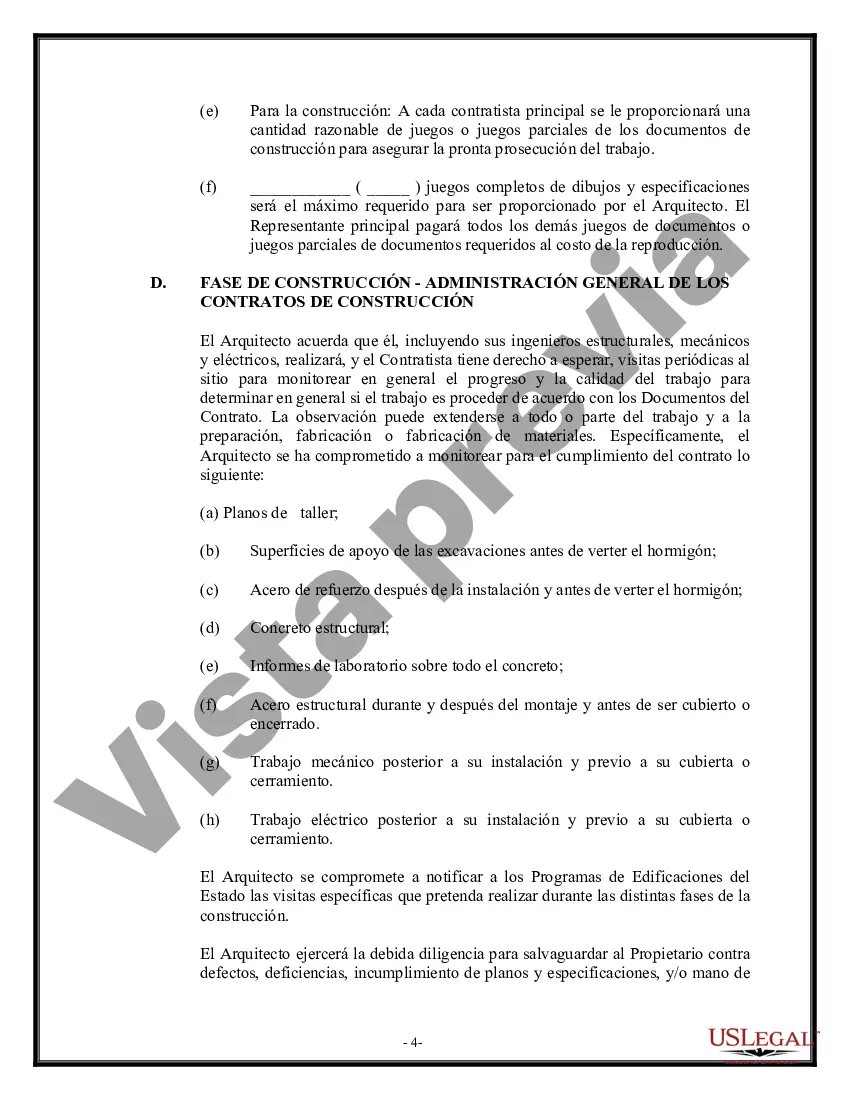 Preview Contrato de Arquitecto para Diseño