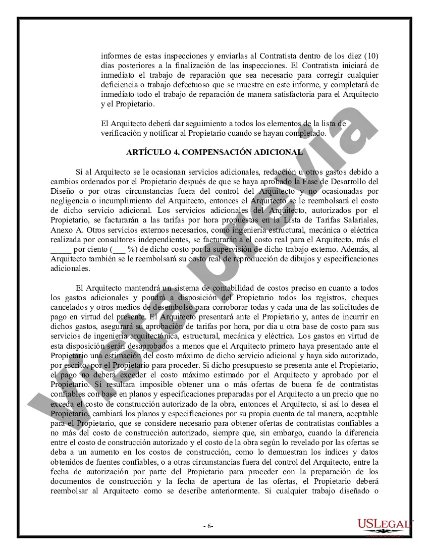 Preview Contrato de Arquitecto para Diseño