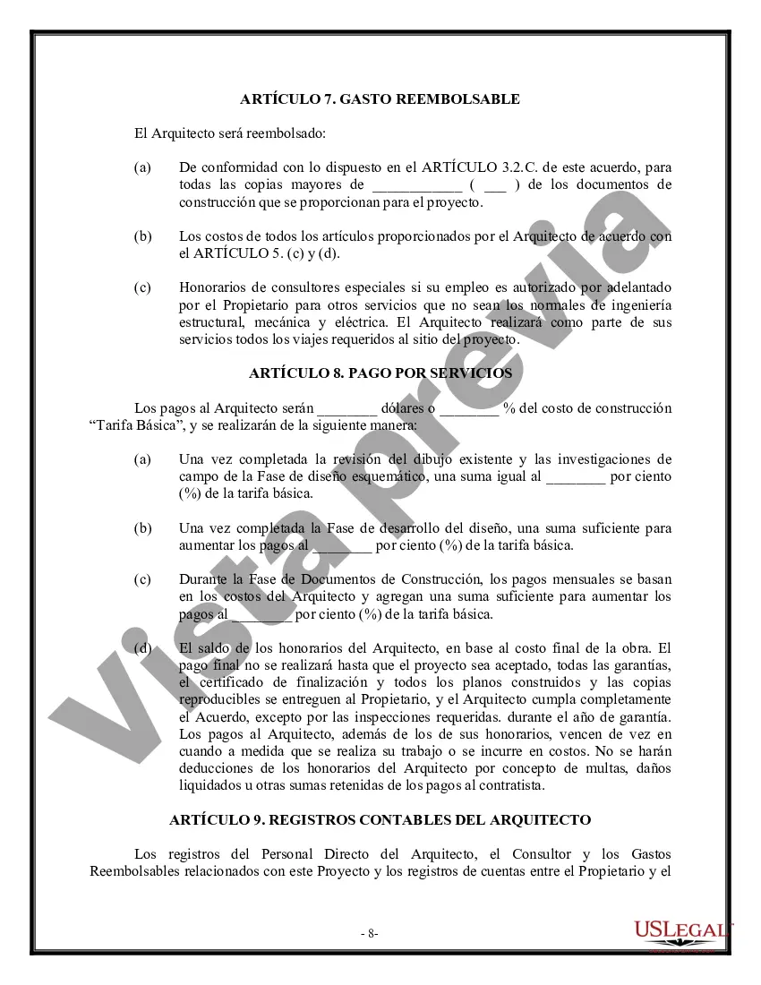 Preview Contrato de Arquitecto para Diseño