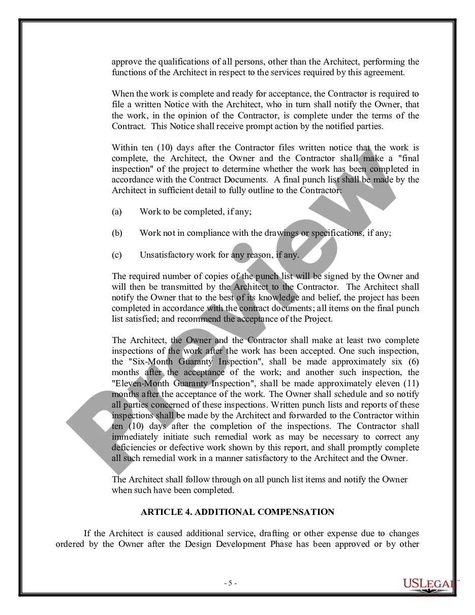 page 4 Architect Contract for Design preview