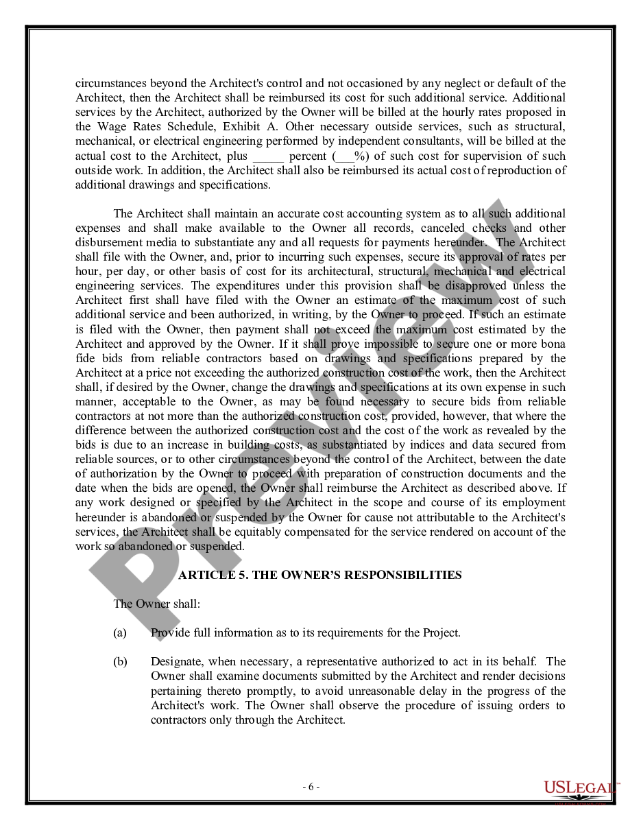 page 5 Architect Contract for Design preview