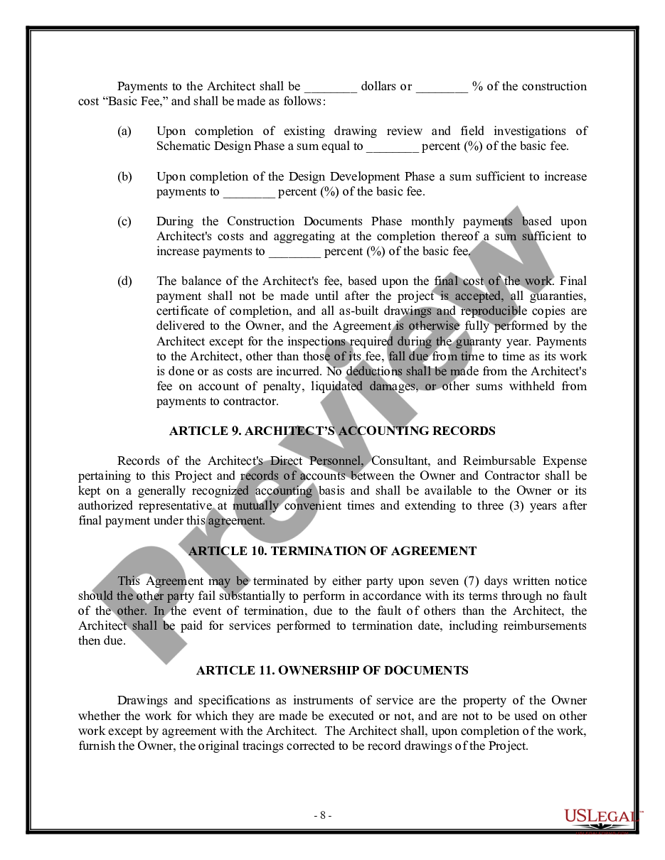 page 7 Architect Contract for Design preview