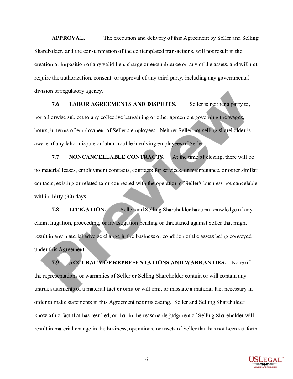 page 5 Asset Purchase Agreement - Business Sale preview
