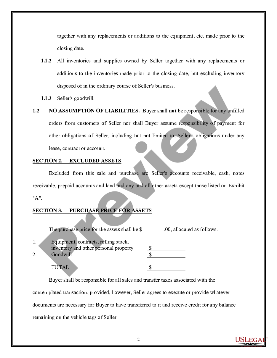 page 1 Asset Purchase Agreement - More Complex preview
