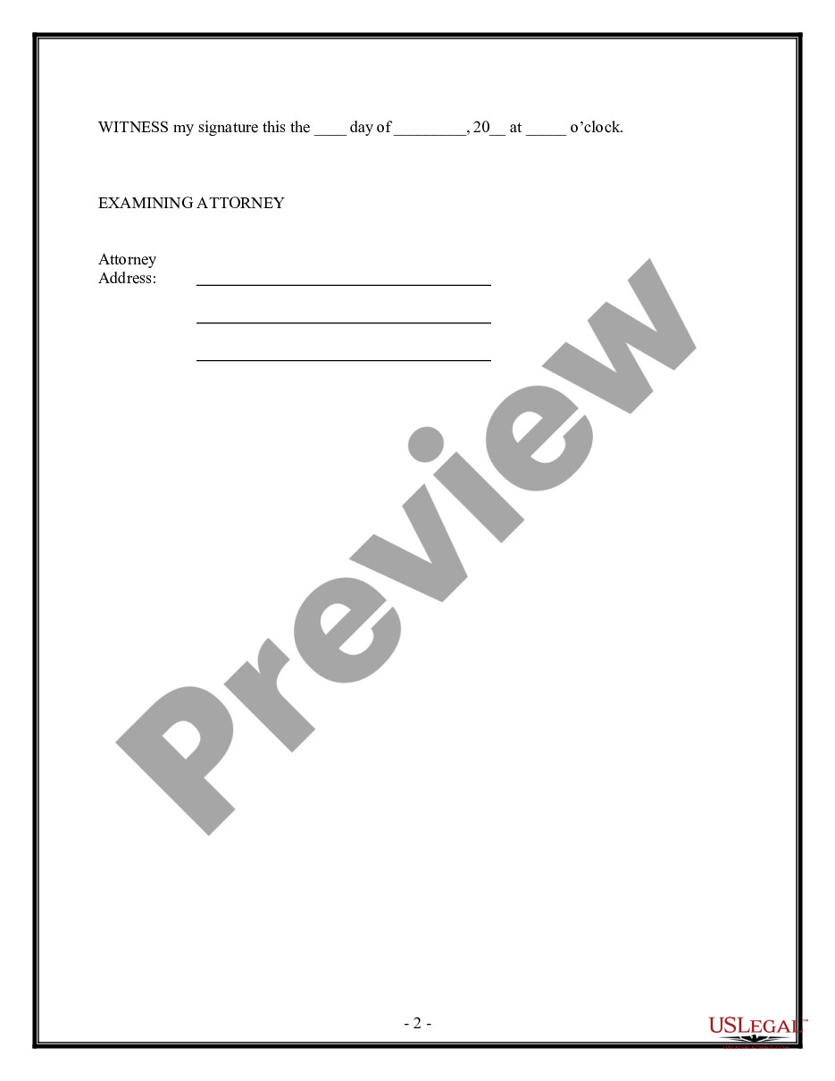 page 1 Attorney Certificate of Title Form preview