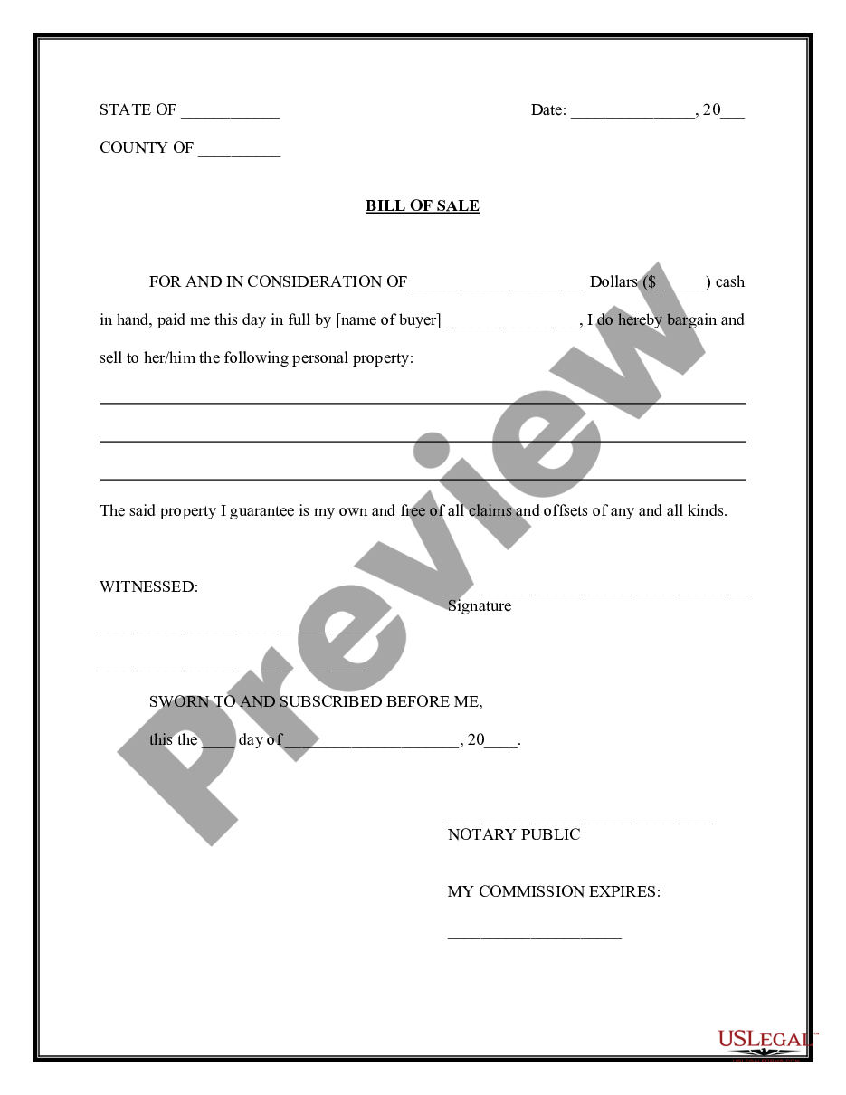 New Mexico Simple Bill Of Sale Bill Of Sale Form US Legal Forms