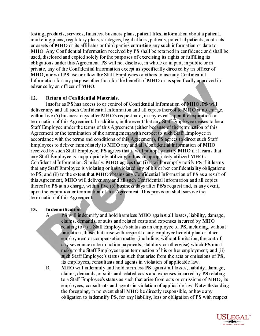 Get Agreement Between Self-Employed Independent Contractors to Provide Professional Staffing to Mental Health Organization Preview Agreement Between Self-Employed Independent Contractors to Provide Professional Staffing to Mental Health Organization