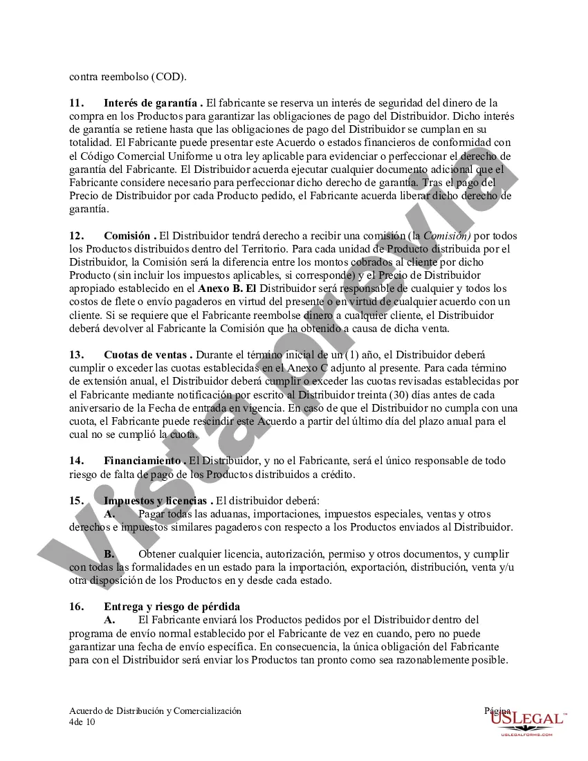 Preview Acuerdo de Distribución y Comercialización