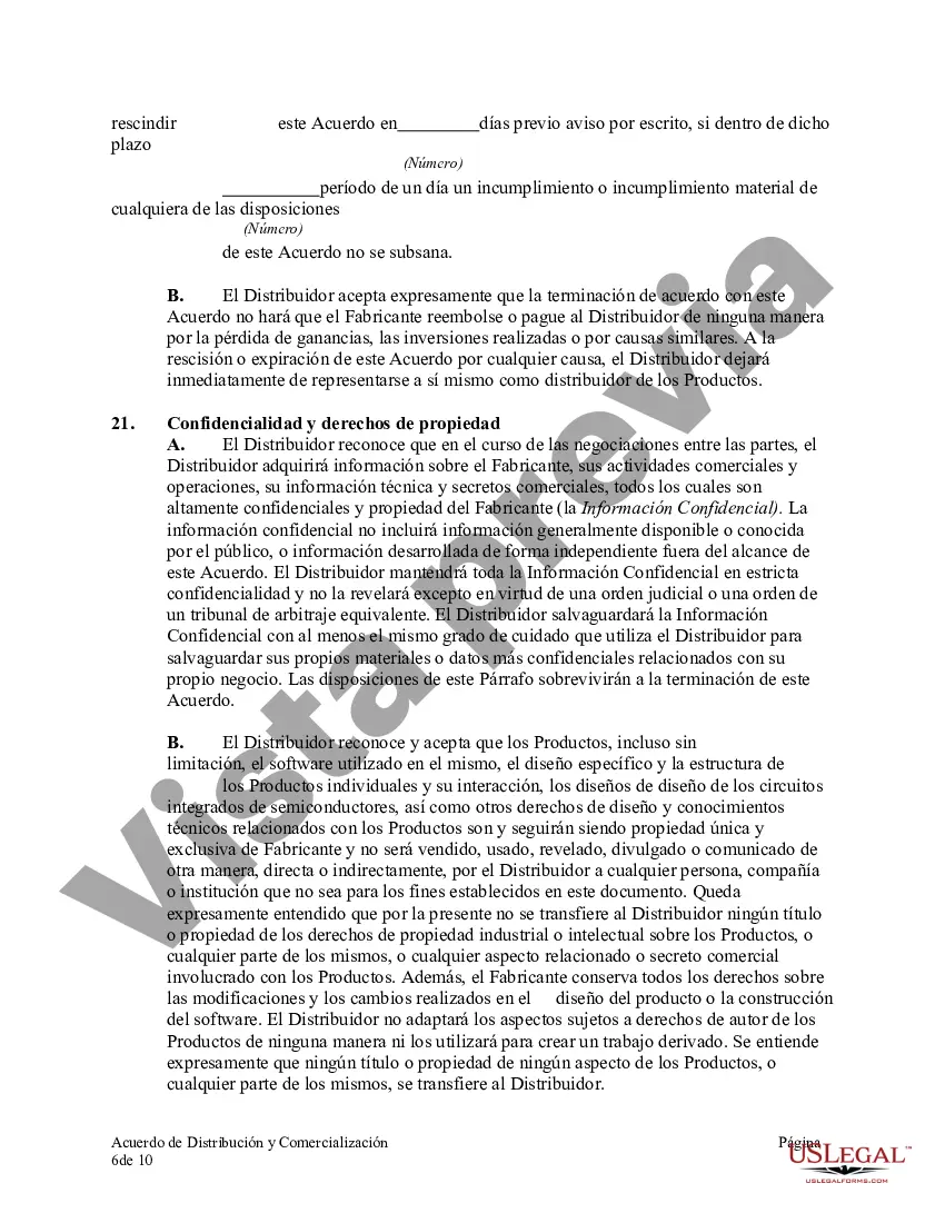 Preview Acuerdo de Distribución y Comercialización