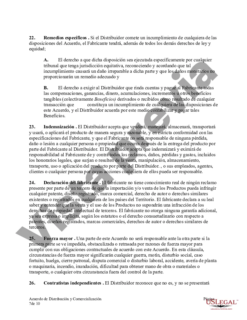 Preview Acuerdo de Distribución y Comercialización