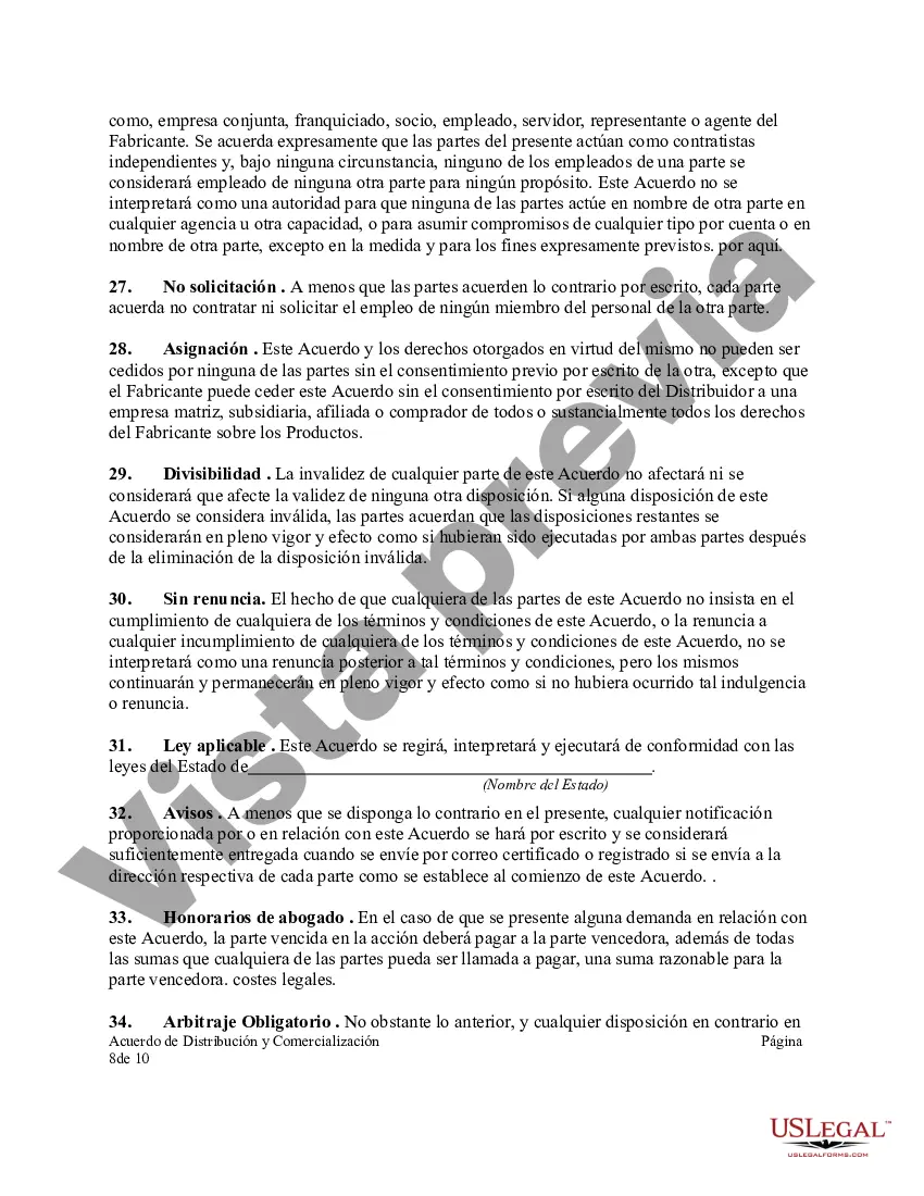 Preview Acuerdo de Distribución y Comercialización