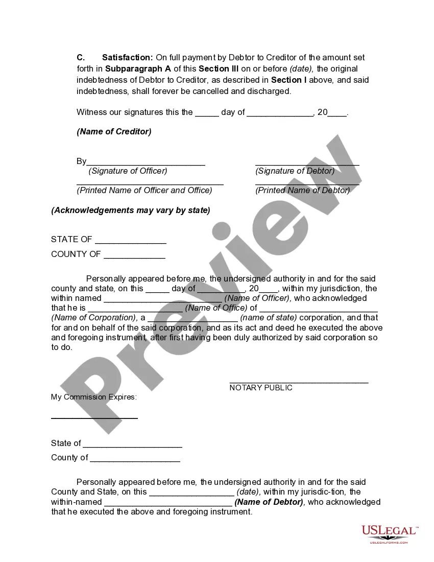 Get Agreement for Accord and Satisfaction of an Undisputed Hospital Claim Preview Agreement for Accord and Satisfaction of an Undisputed Hospital Claim