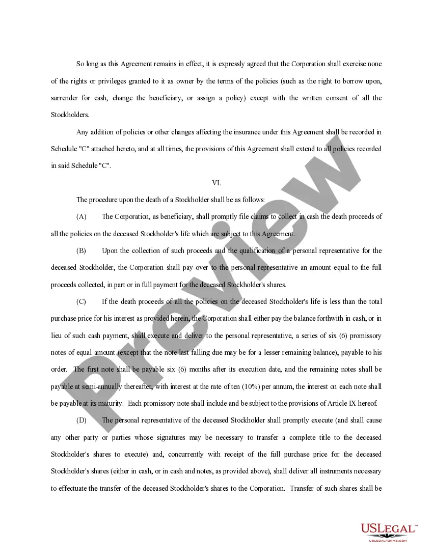 Get Buy Sell Agreement Between Shareholders and a Corporation Preview Buy Sell Agreement Between Shareholders and a Corporation