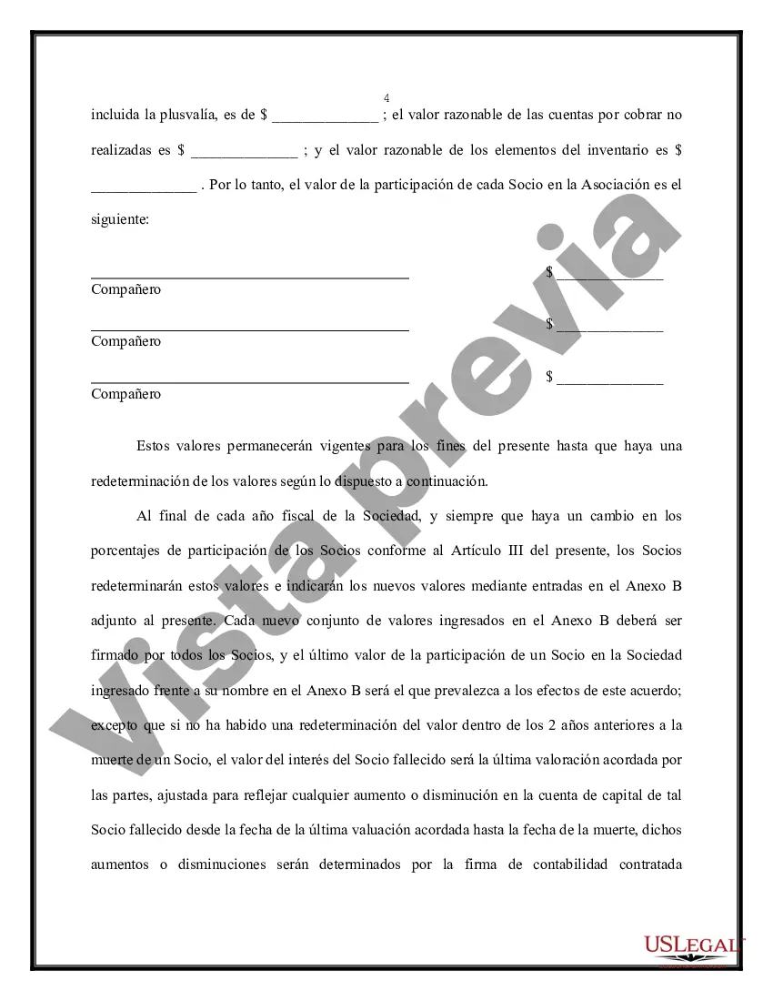 Preview Acuerdo de compra venta entre socios de una sociedad