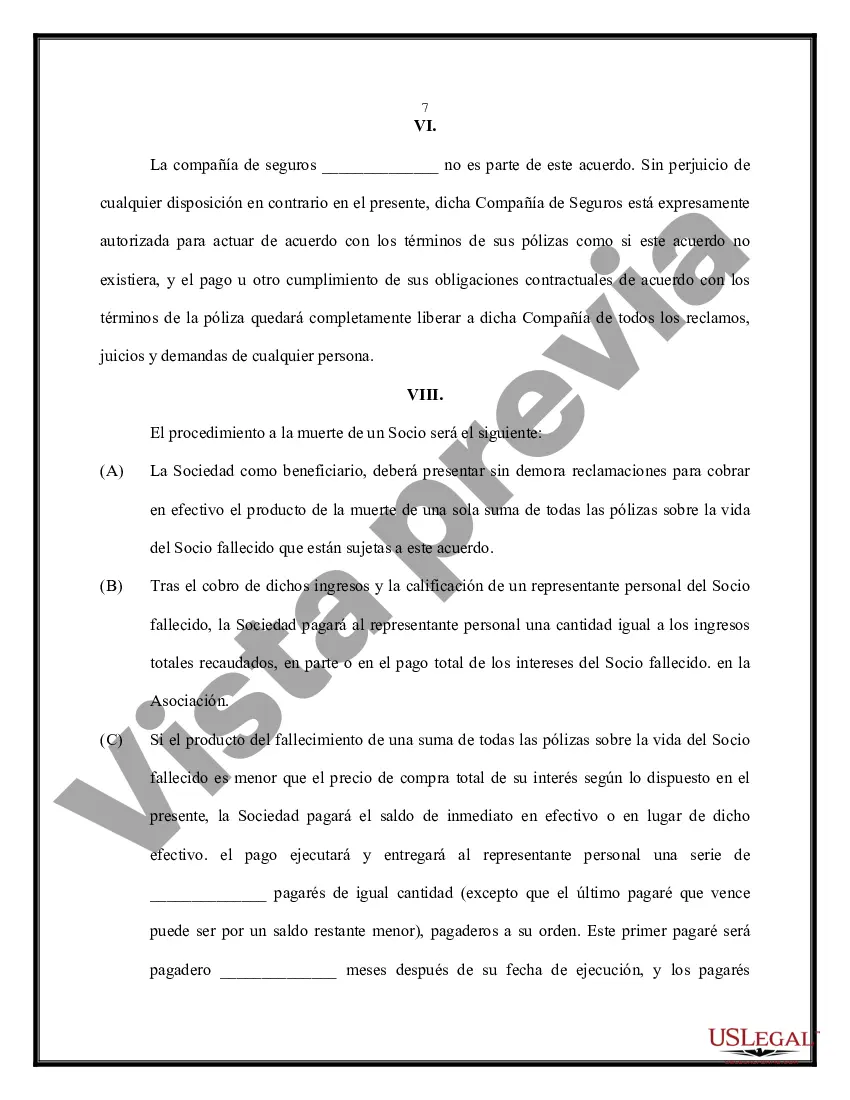 Preview Acuerdo de compra venta entre socios de una sociedad