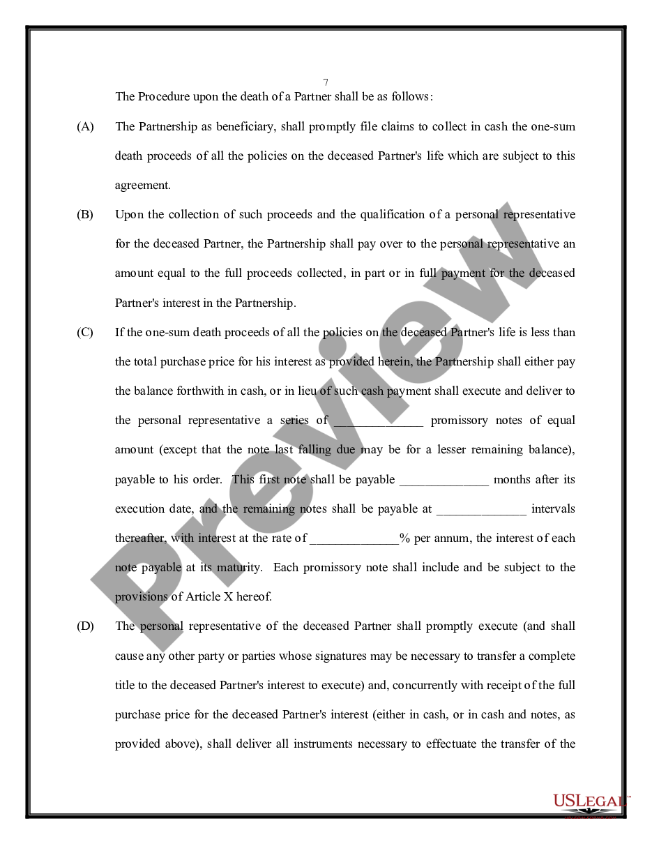 page 6 Buy Sell Agreement Between Partners of a Partnership preview