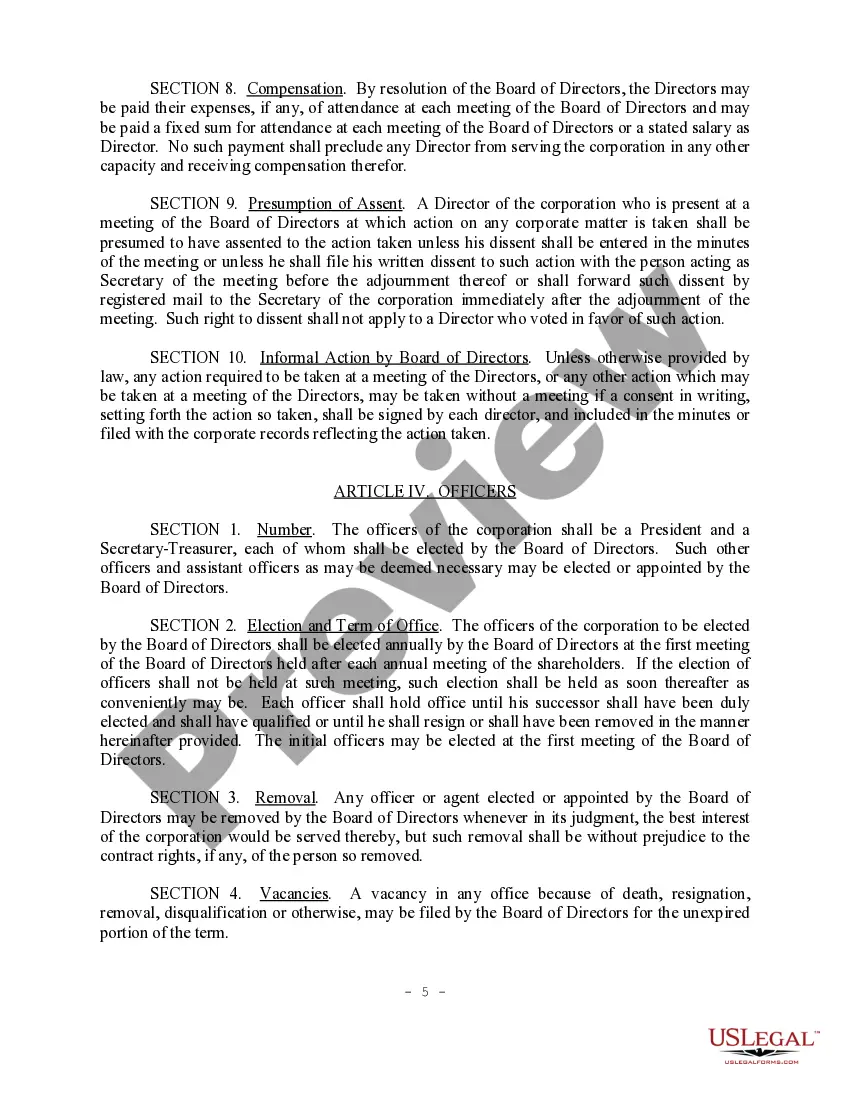 Get Bylaws for Corporation Preview Bylaws for Corporation
