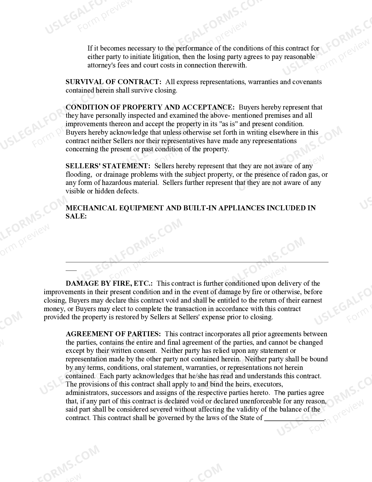 Montana Agreement for the Sale and Purchase of Residential Real Estate