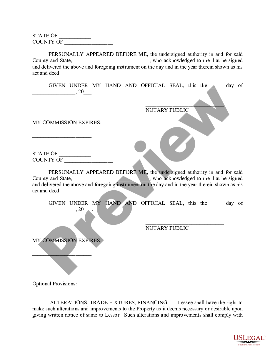 page 5 Commercial Lease - Long Form preview