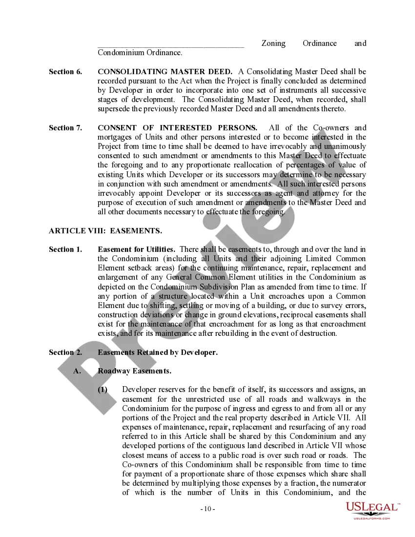 Get Condominium Master Deed - Residential Condo Development Preview Condominium Master Deed - Residential Condo Development