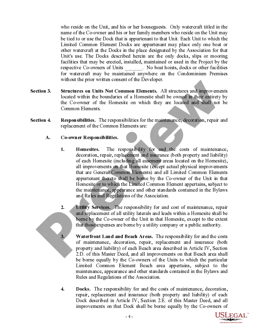 Get Condominium Master Deed - Residential Condo Development Preview Condominium Master Deed - Residential Condo Development