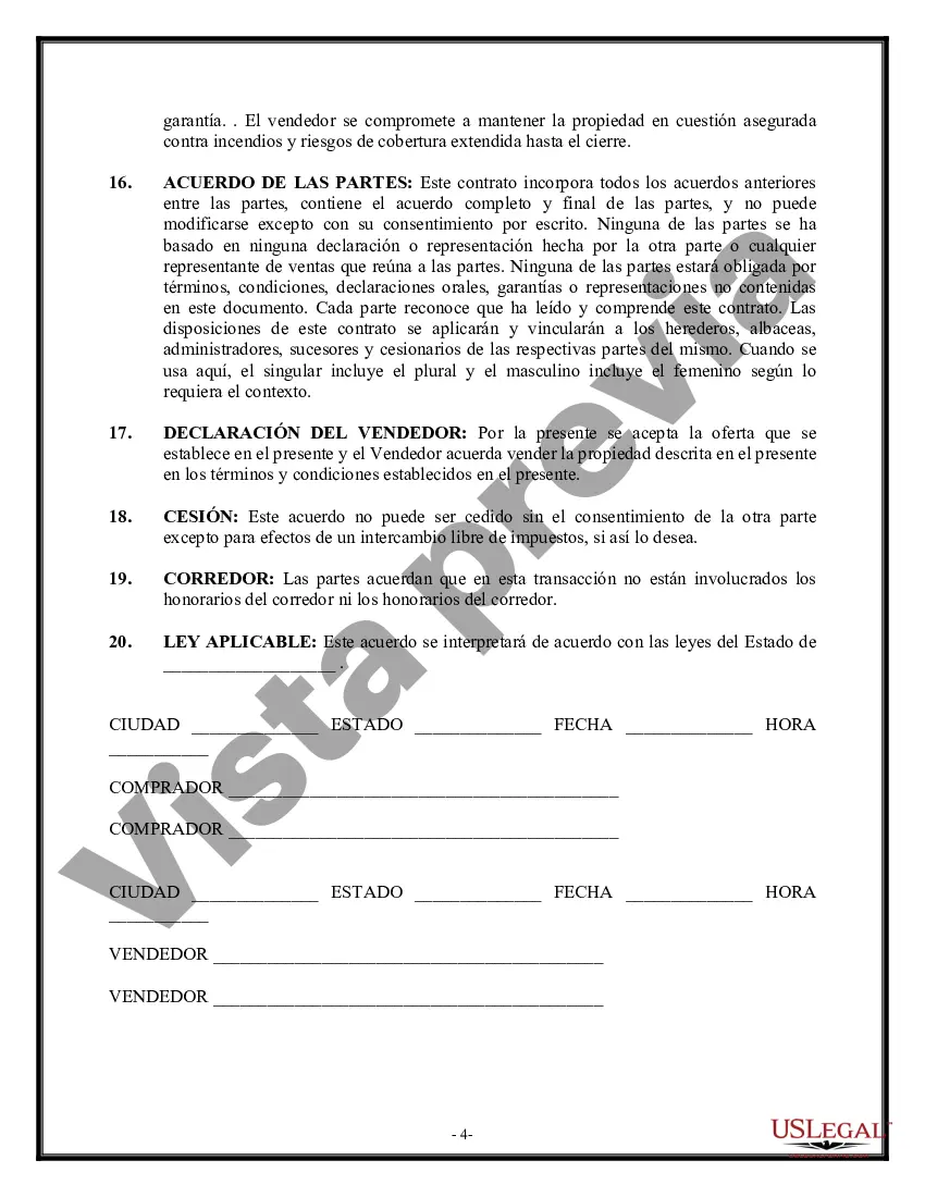 Preview Acuerdo de Compra de Condominio