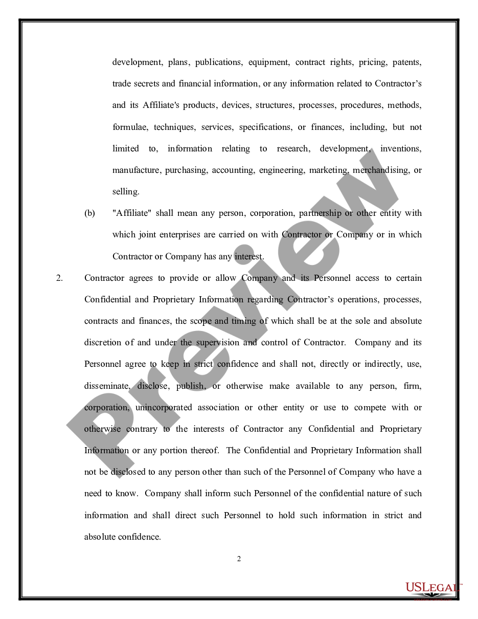 page 1 Nondisclosure and Confidentiality Agreement - Potential Purchase preview