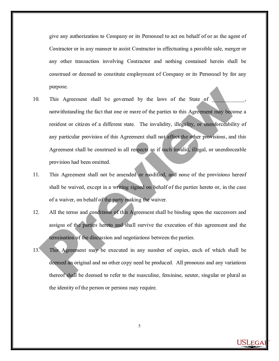 page 4 Nondisclosure and Confidentiality Agreement - Potential Purchase preview